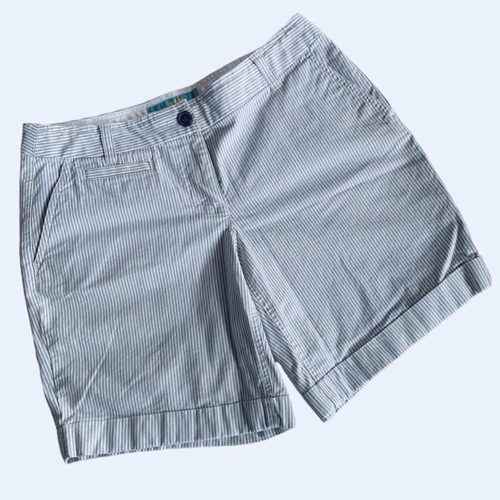 BODEN PINSTRIPE PREPPY BERMUDA SHORTS